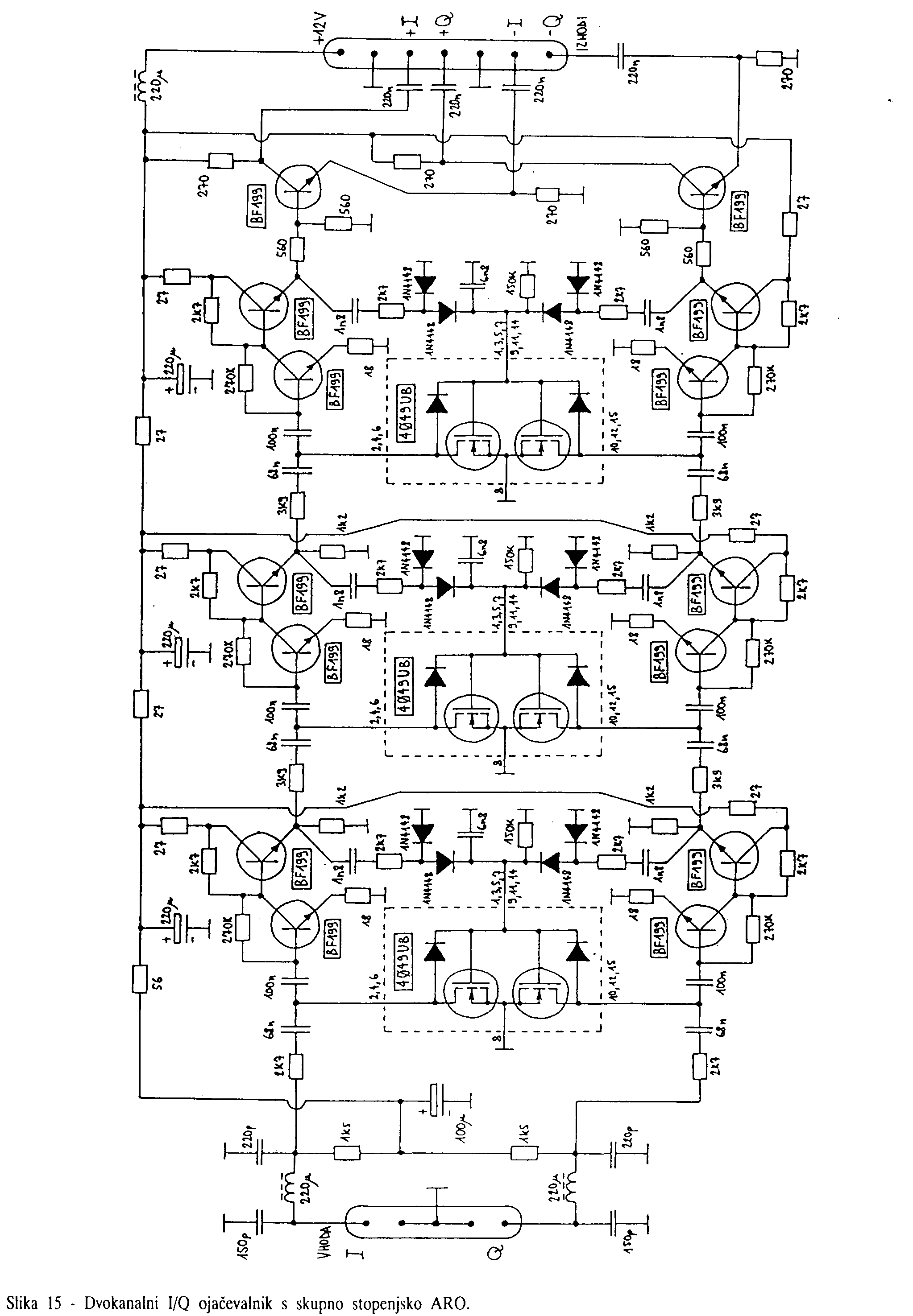 Schema amplificatore I/Q con AGC